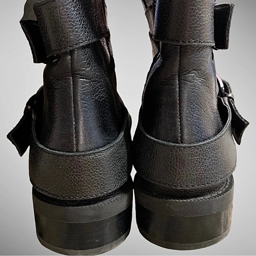 Enzo Angiolini black leather riding boots Size 6.5